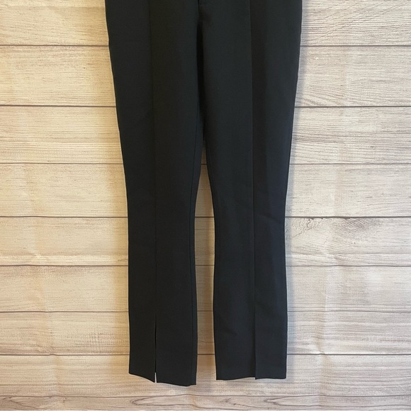 NWT Abercrombie Ultra High Rise Split Hem Black Pants - Picture 6 of 8